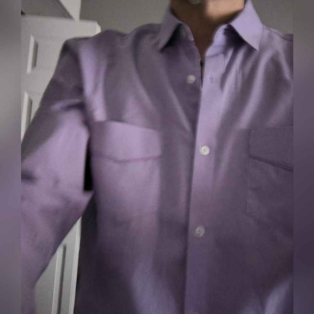 Rare nwot  American rag purple violet mens button down casual button down shirt - Picture 7 of 16